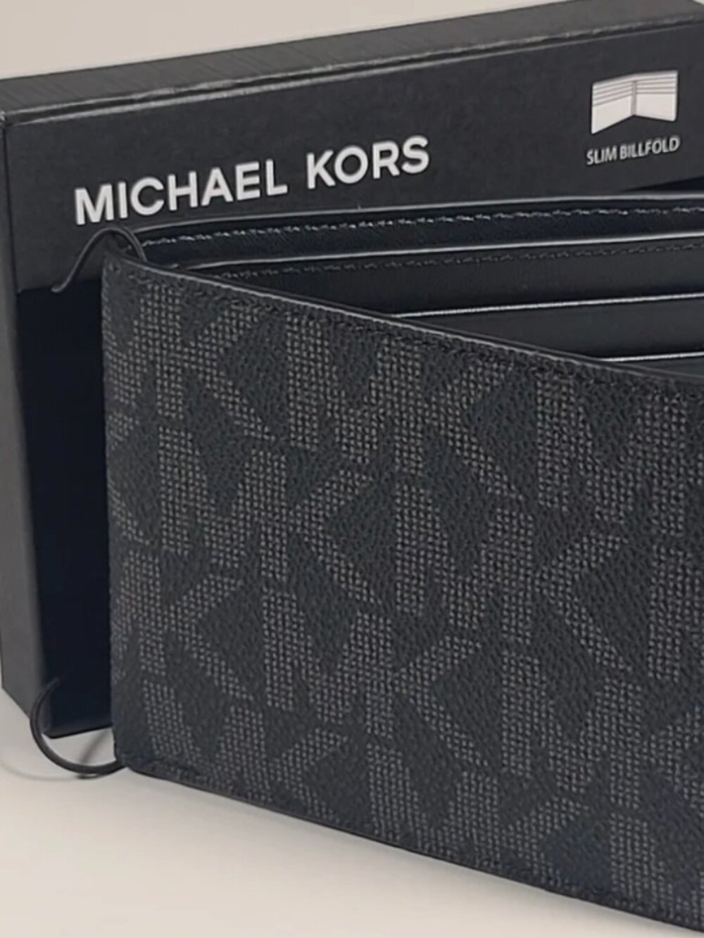 Micharl Kors Mens Jet Set Bi-Fold Wallet